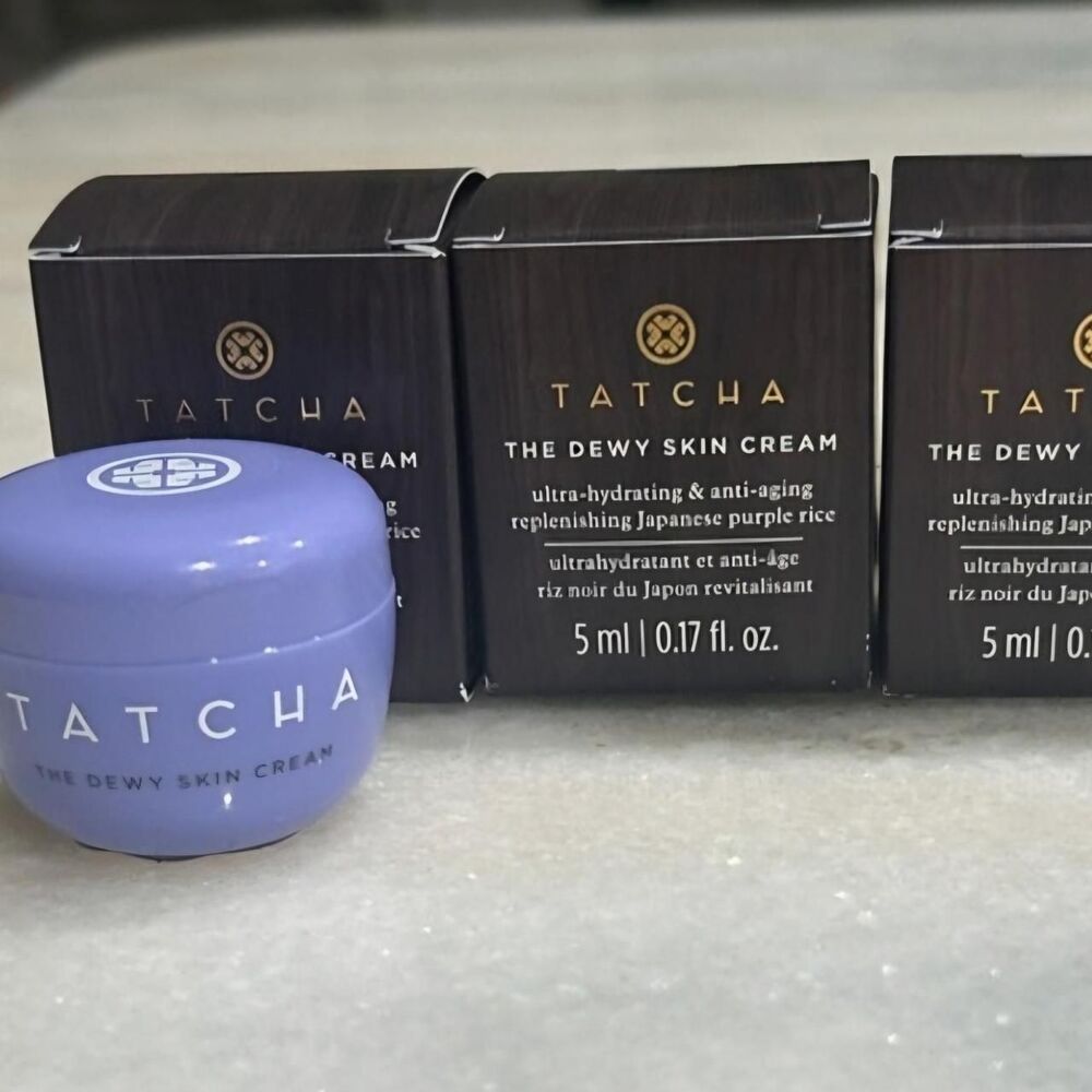 3x Tatcha The Dewy Skin Cream sample 5ml NIB